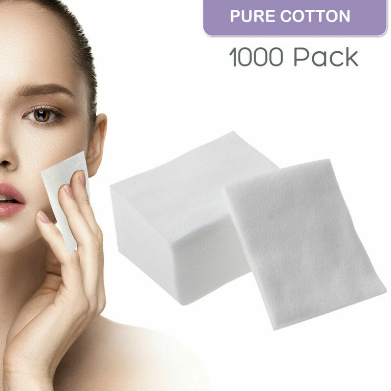 1000 Count Facial Cotton Pads for Makeup Removal & Lash Care