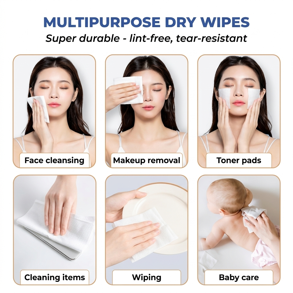 Disposable Non-Woven Facial Wipes (200 Packs)